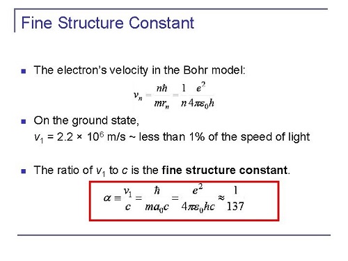 fine structure constant equation
